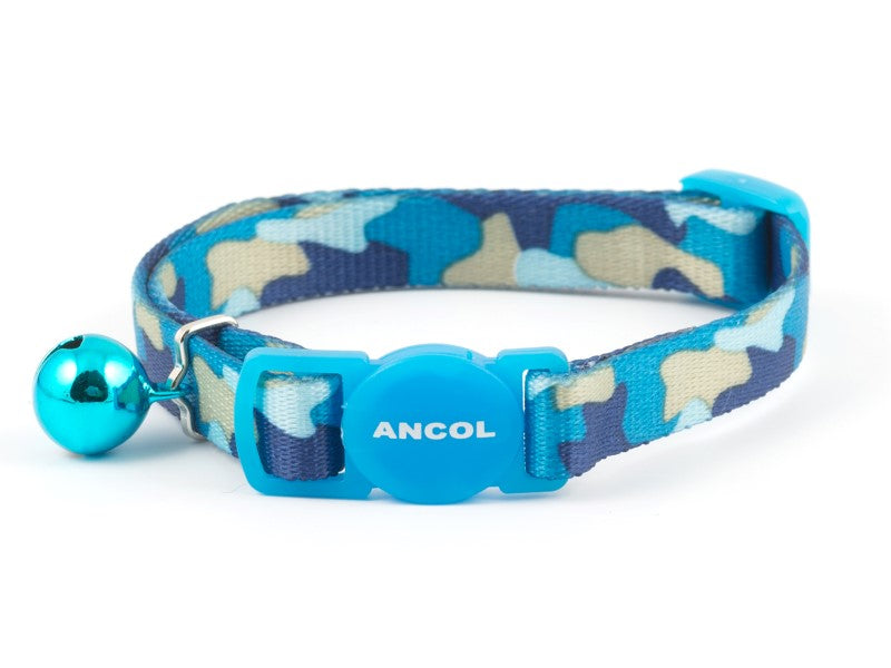 Camouflage Blue Cat Collar