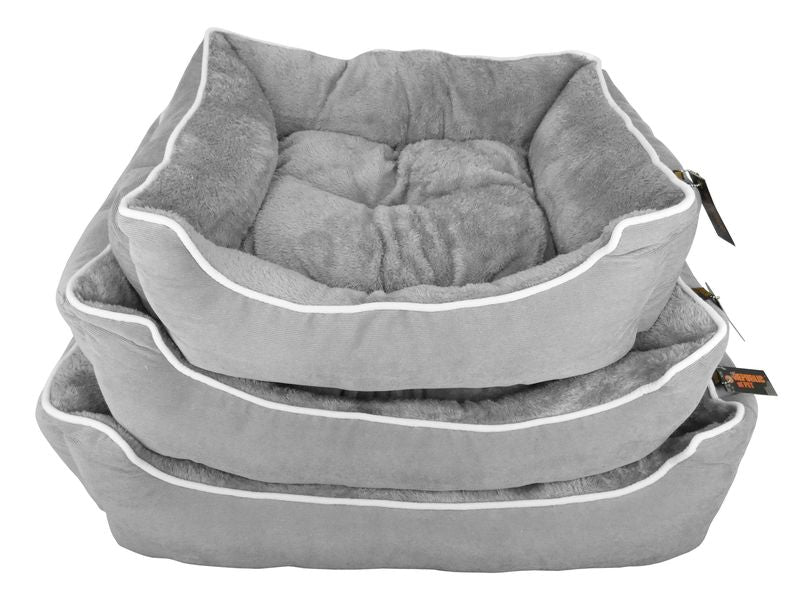 Slumber Grey Corduroy bed - PetWorld