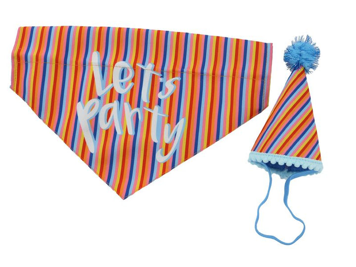 Lets Party Bandana and Hat set