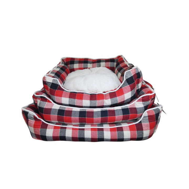 Slumber Red and black check bed 26 inch