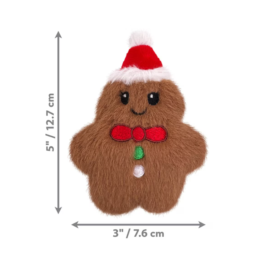 KONG Holiday Snuzzles Mini Gingerbread Brown XS