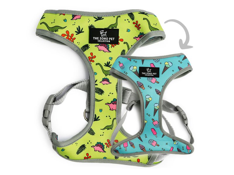 Soho Reversible Harness Dino/Icecream