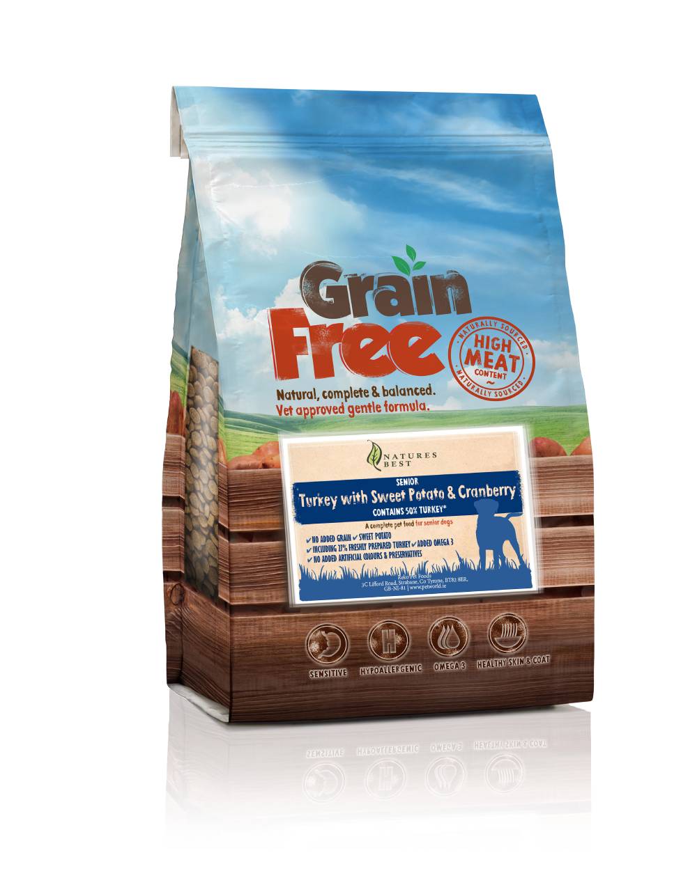 Grain Free Dog Food Turkey Sweet Potato Cranberry