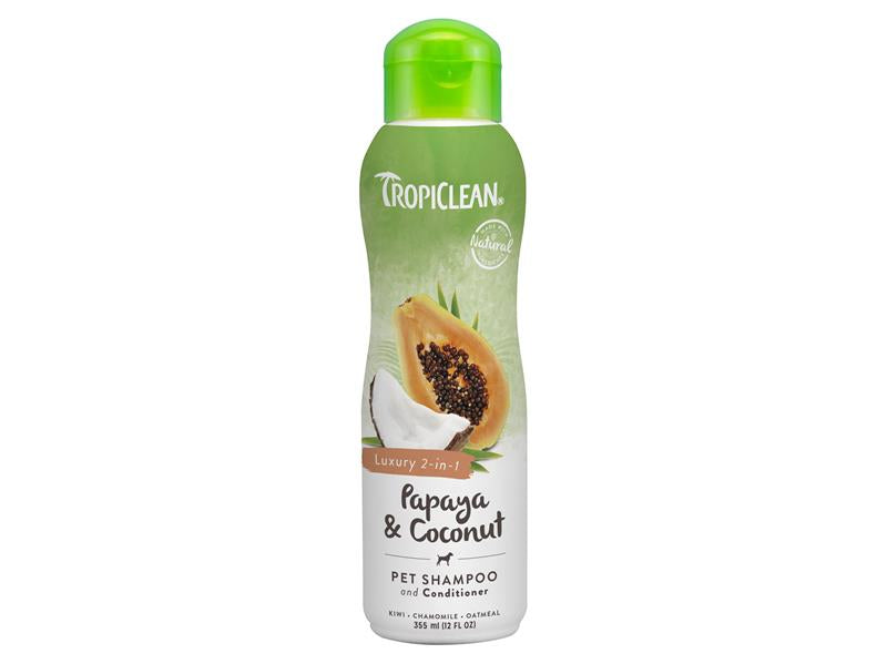 Tropiclean Papaya and Coconut 2 in 1  shampoo and Conditioner