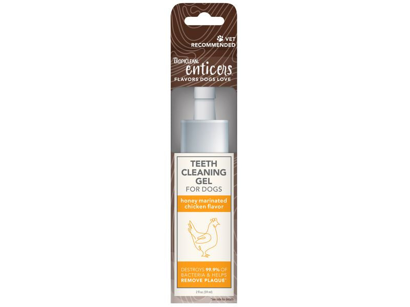 TropiClean Enticers Dog Teeth Cleaning Treat Gel chicken