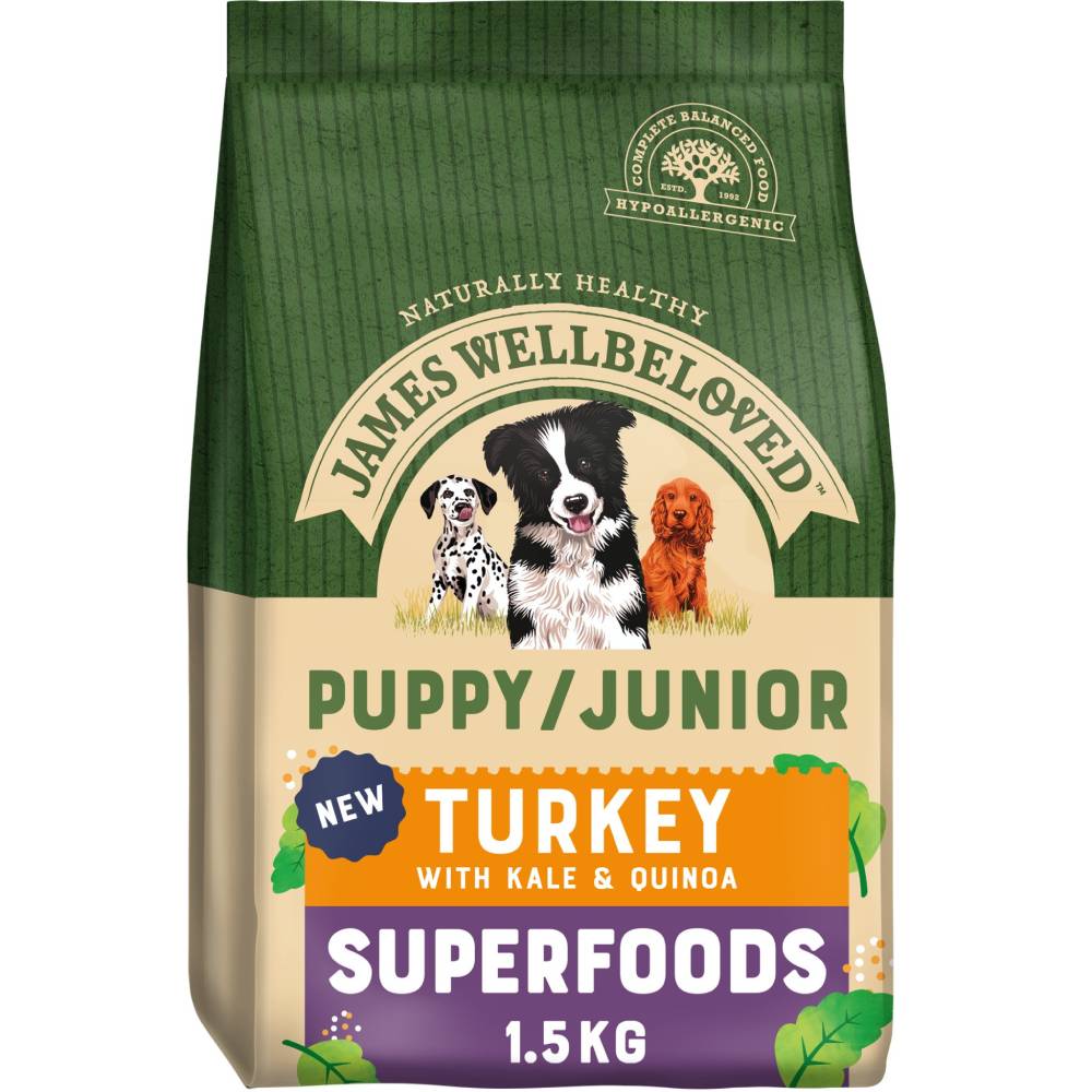 James Wellbeloved Turkey Puppy Superfood 1.5kg Petworld