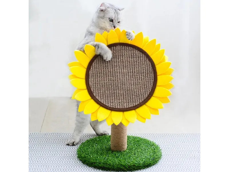 Sunflower cat scratcher